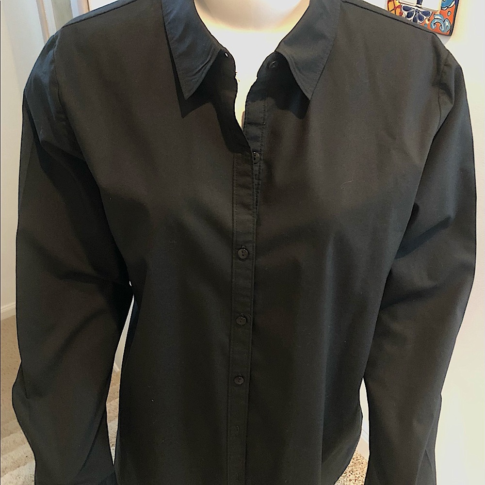 Black button down shirt